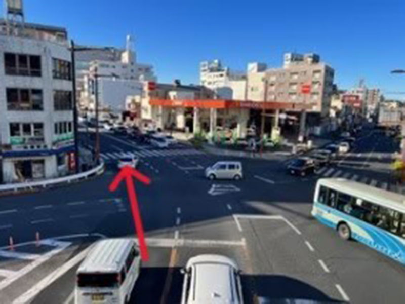 大工町の交差点をそのまま直進します